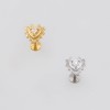 SUNBURST HEART CZ 316L SURGICAL STEEL THREADLESS PUSH-PIN LABRET SET